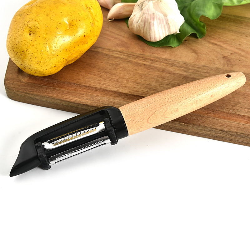 Manufacturer Wholesale Wooden Handle Kitchen Utensil Set Peeler Pizza Knife Egg Beater Combination Kitchen Gadgets 12-piece Set