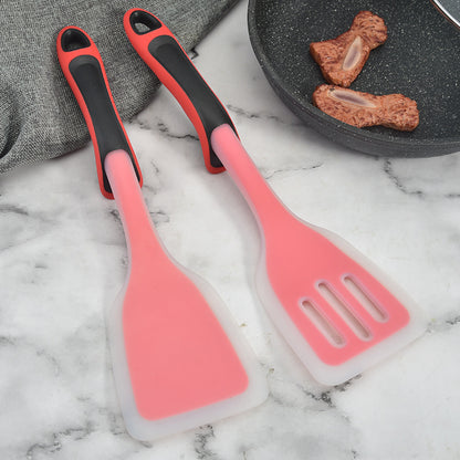 【Factory Direct】8-piece Set of Two-color Handle Silicone Kitchen Utensils Non-stick Cookware Is Heat-resistant