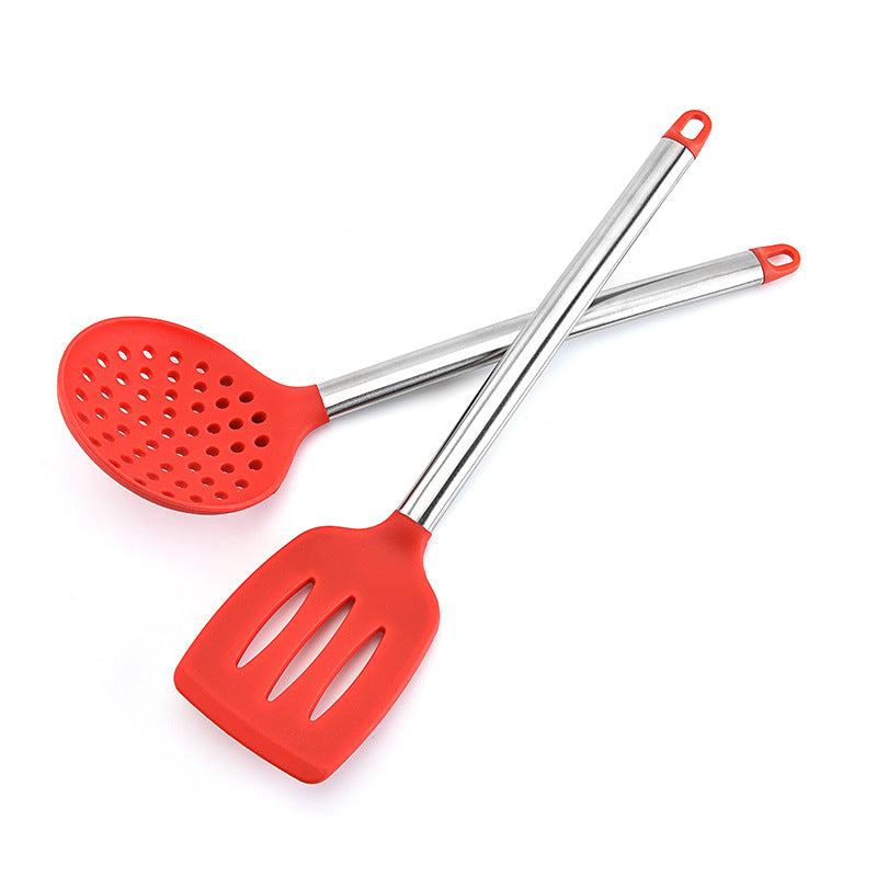 【Factory Direct】Stainless Steel Handle Silicone Kitchenware Set