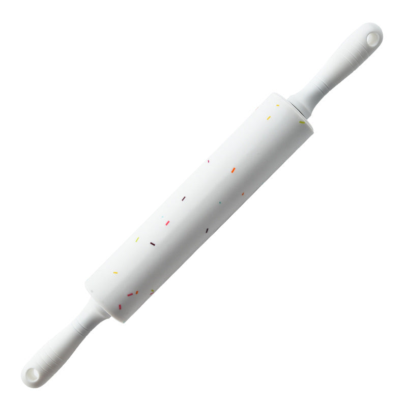 10-Inch Silicone Rolling Pin with Wooden Handle