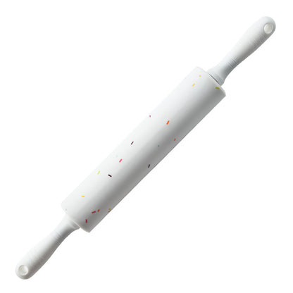 10-Inch Silicone Rolling Pin with Wooden Handle