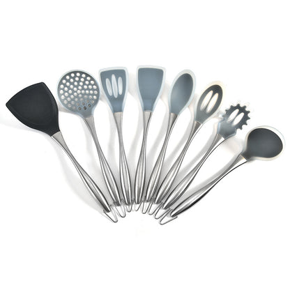 【Factory Direct】Stainless Steel Handle Silicone Kitchenware 8-piece Set